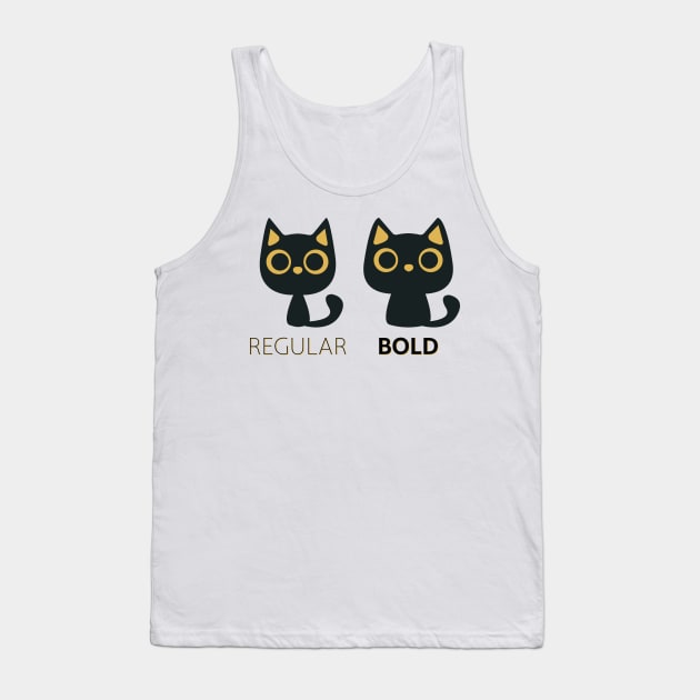 Regular Bold Cat Tank Top by lakokakr